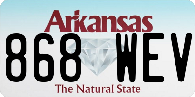 AR license plate 868WEV