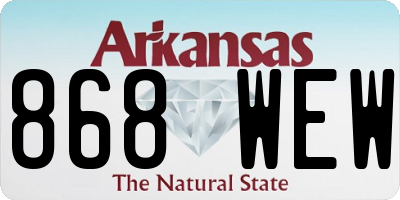 AR license plate 868WEW