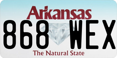 AR license plate 868WEX