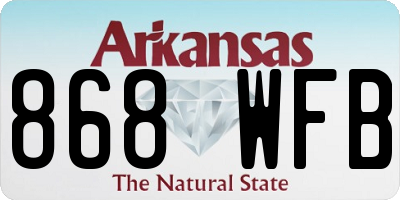 AR license plate 868WFB