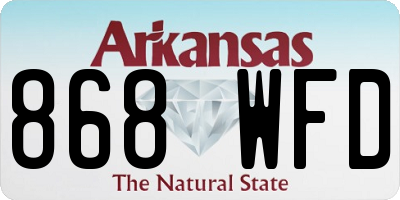 AR license plate 868WFD