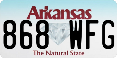 AR license plate 868WFG