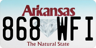 AR license plate 868WFI
