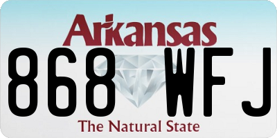 AR license plate 868WFJ