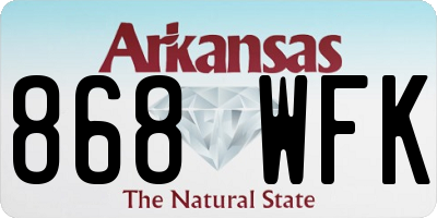 AR license plate 868WFK