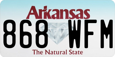AR license plate 868WFM