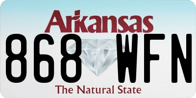 AR license plate 868WFN