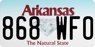 AR license plate 868WFO