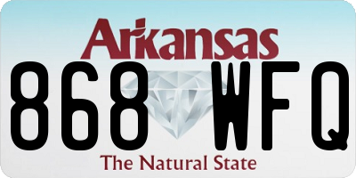 AR license plate 868WFQ