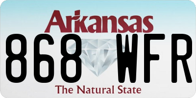 AR license plate 868WFR
