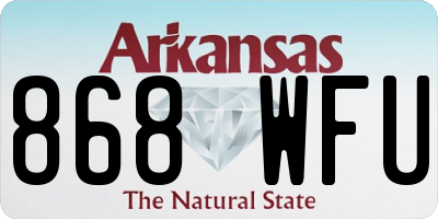 AR license plate 868WFU