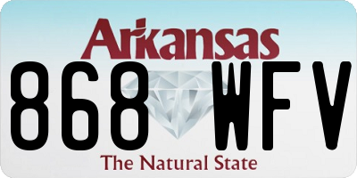 AR license plate 868WFV