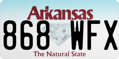 AR license plate 868WFX