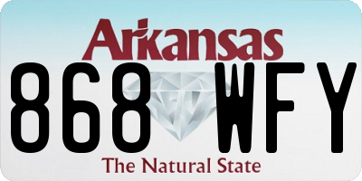 AR license plate 868WFY