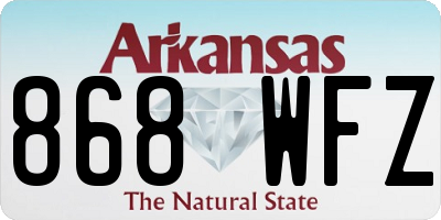 AR license plate 868WFZ