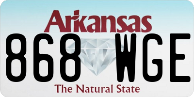 AR license plate 868WGE