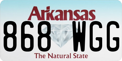 AR license plate 868WGG