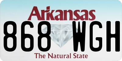 AR license plate 868WGH