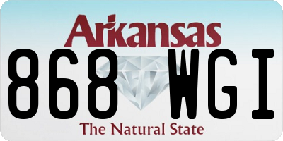 AR license plate 868WGI