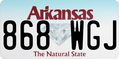 AR license plate 868WGJ