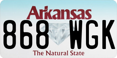 AR license plate 868WGK