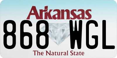 AR license plate 868WGL