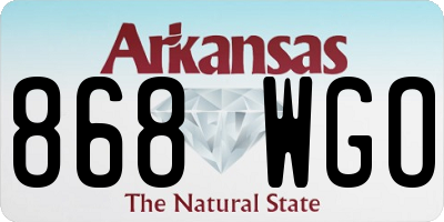 AR license plate 868WGO