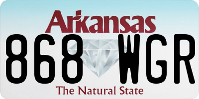 AR license plate 868WGR