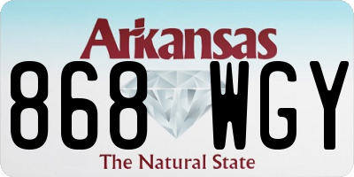 AR license plate 868WGY
