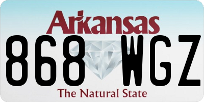 AR license plate 868WGZ