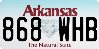 AR license plate 868WHB