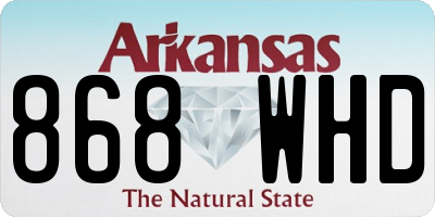 AR license plate 868WHD