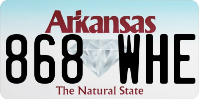AR license plate 868WHE