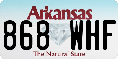 AR license plate 868WHF