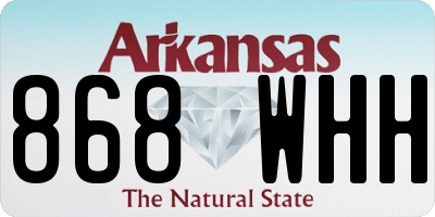 AR license plate 868WHH