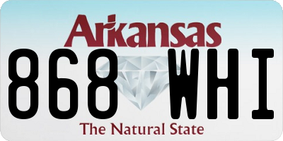 AR license plate 868WHI