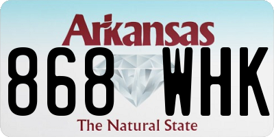 AR license plate 868WHK