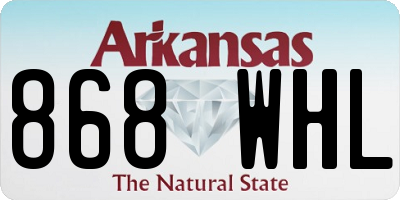 AR license plate 868WHL