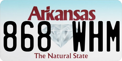 AR license plate 868WHM