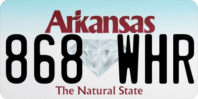 AR license plate 868WHR