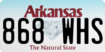 AR license plate 868WHS