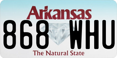 AR license plate 868WHU