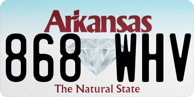 AR license plate 868WHV