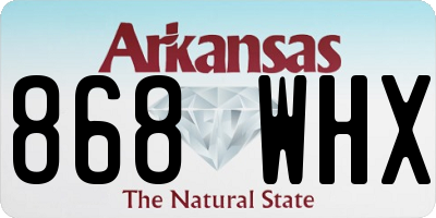 AR license plate 868WHX