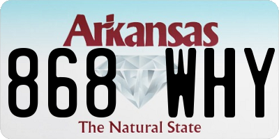 AR license plate 868WHY