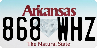 AR license plate 868WHZ