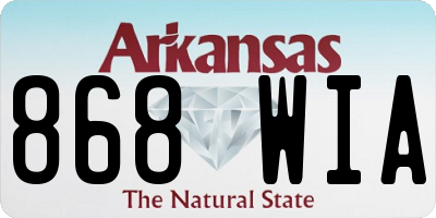 AR license plate 868WIA