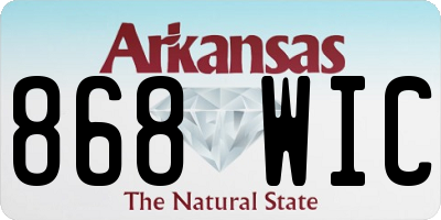 AR license plate 868WIC