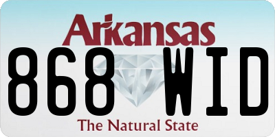 AR license plate 868WID