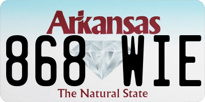 AR license plate 868WIE